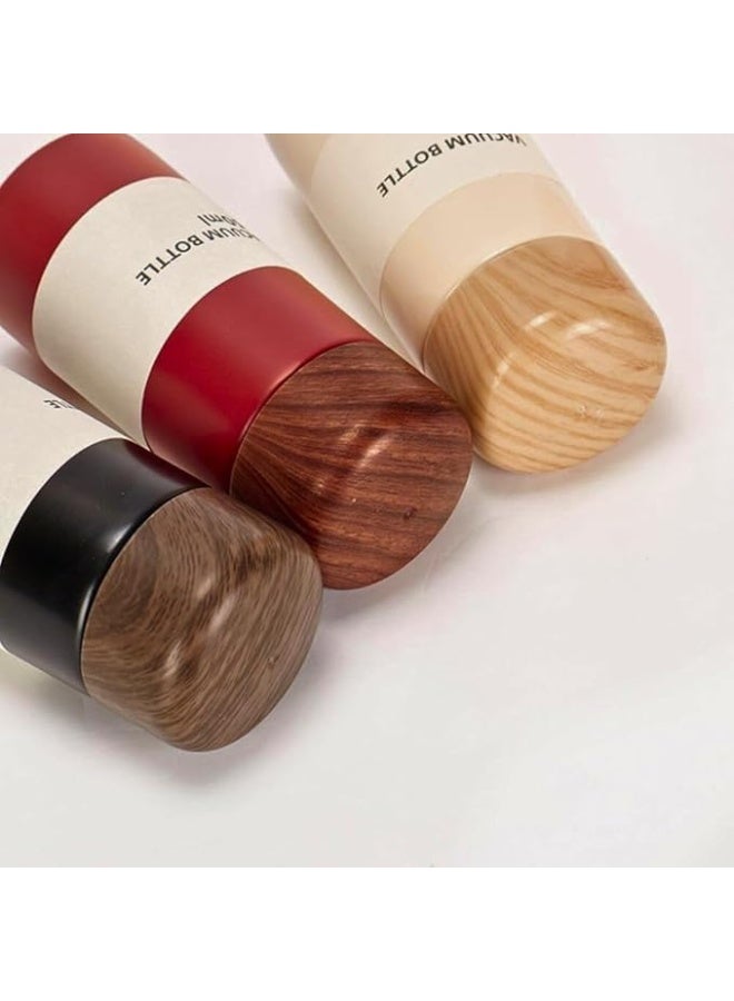 Stainless Steel Thermos Water Cup, Slim Vacuum Insulated Wood Grain Pattern Thermos Mug, 150 milliliters, Creative Outdoor Portable Pocket Cup - Image 3